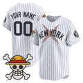 Custom New York Yankees x One Piece White Tomch Vapor Premier Limited Jersey - Stitched