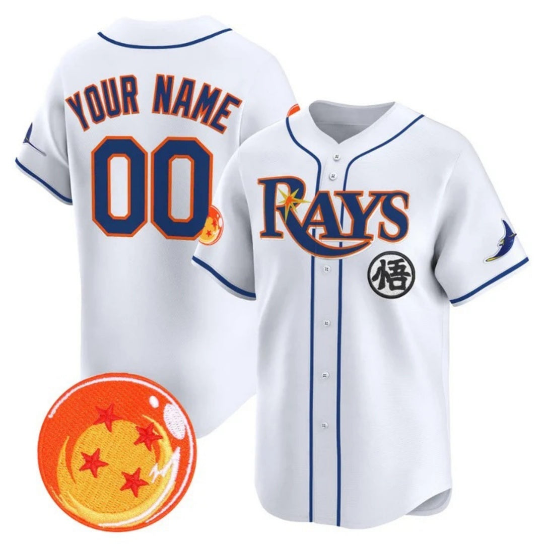 Custom Tampa Bay Rays x Dragon Ball White Tomch Vapor Premier Limited Jersey - All Stitched