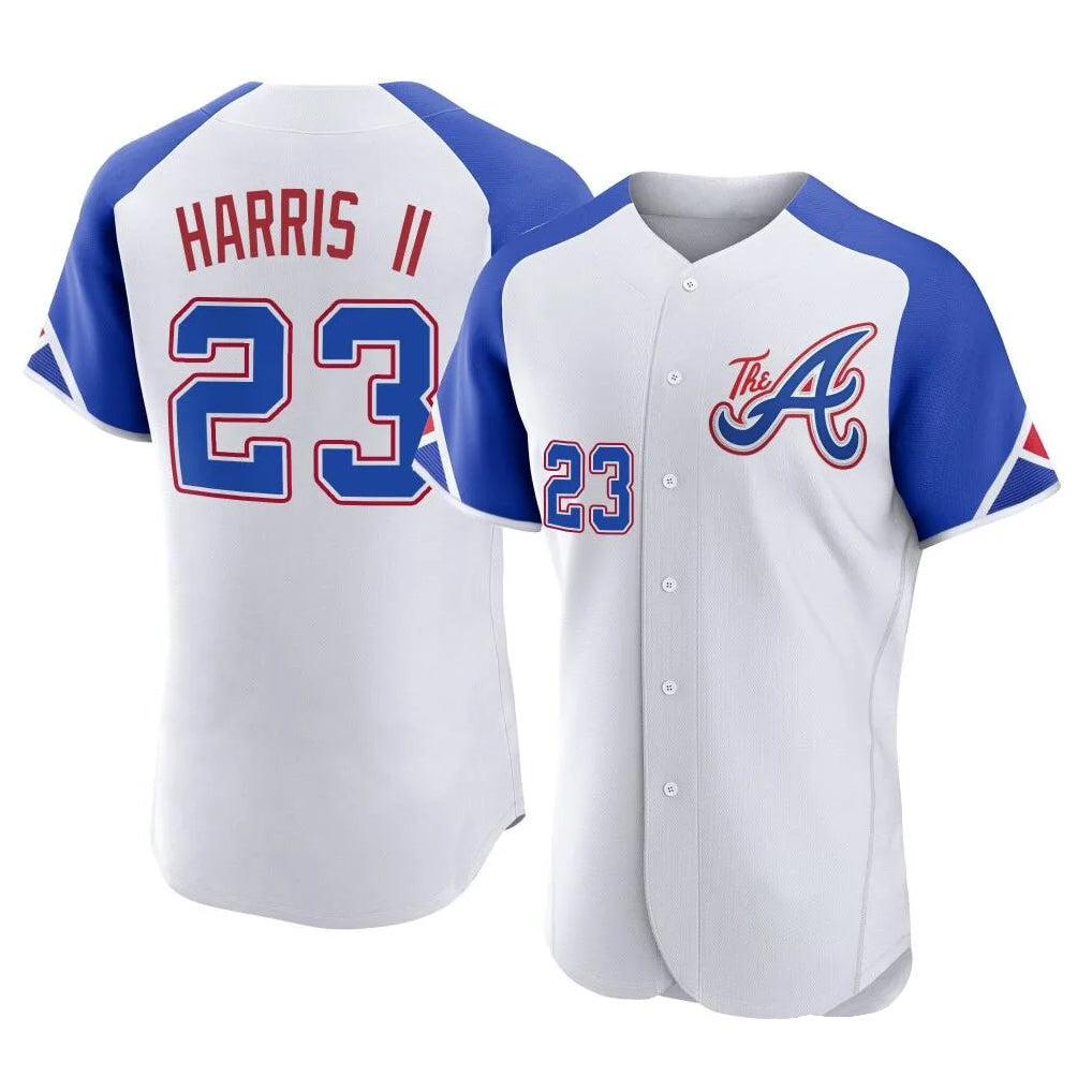 Atlanta Braves #23 Michael Harris II Player White Tomch City Connect Limited Elite Home Game Stitched Jerseys