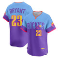 Colorado Rockies #23 Kris Bryant Purple-Light Blue Thaam 2025 City Connect Limited Player Jersey
