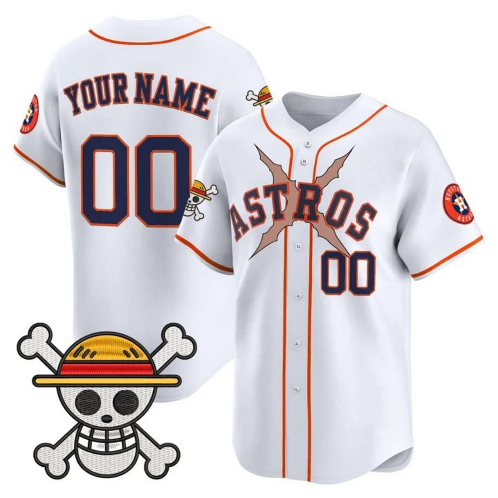 Custom Houston Astros x One Piece White Tomch Vapor Premier Limited Jersey - Stitched