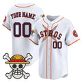 Custom Houston Astros x One Piece White Tomch Vapor Premier Limited Jersey - Stitched