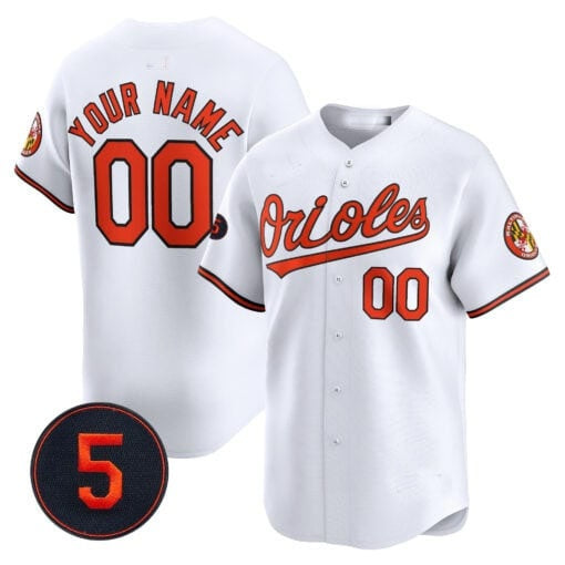 Custom Baltimore Orioles Robinson Patch Vapor Premier Limited Jersey ¨C White Tomch