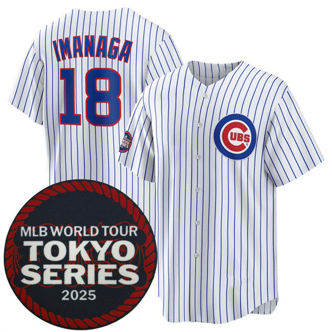 Chicago Cubs #18 Sh¨­ta Imanaga White Thaam 2025 World Tour Tokyo Series Home Stitched Jersey
