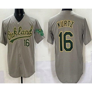 Oakland Athletics #16 Nick Kurtz Gray Tomch Limited Jersey