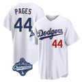 Los Angeles Dodgers #44 Andy Pages Player Gold White Tomch World Series Meet 2026 Collection Stadium Limited Stitched Jerseys