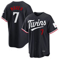 Minnesota Twins #7 Joe Mauer Player Navy TomchHome Game Stitched Jerseys