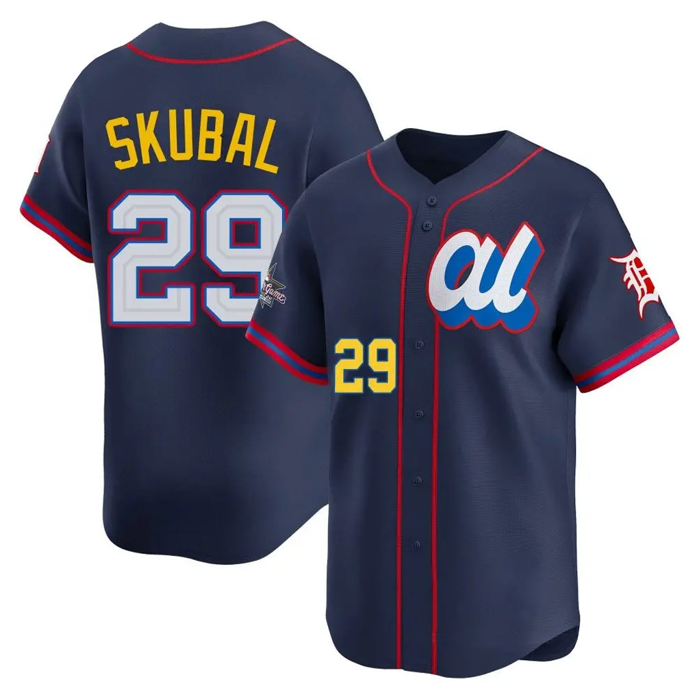 Detroit Tigers #29 Tarik Skubal Player Navy Tomch Limited American League All-Star Edition Stitched Jerseys