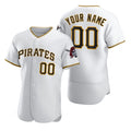 Custom Pittsburgh Pirates White Tomch 2020 Stitched Flex Base Jersey