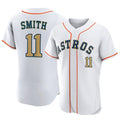 Houston Astros #11 Cam Smith Player Gold Tomch Collection Limited Elite Home Stitched Jerseys